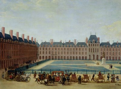 La Place Royale con la carrozza reale, c.1655 da French School